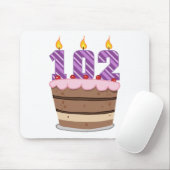 102歳お誕生日ケーキ マウスパッド (マウス)