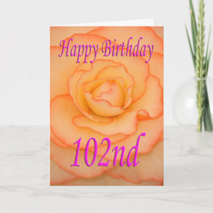 102歳のお誕生日おめでとう フラワー カード