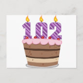 102歳のお誕生日ケーキ ポストカード (正面)