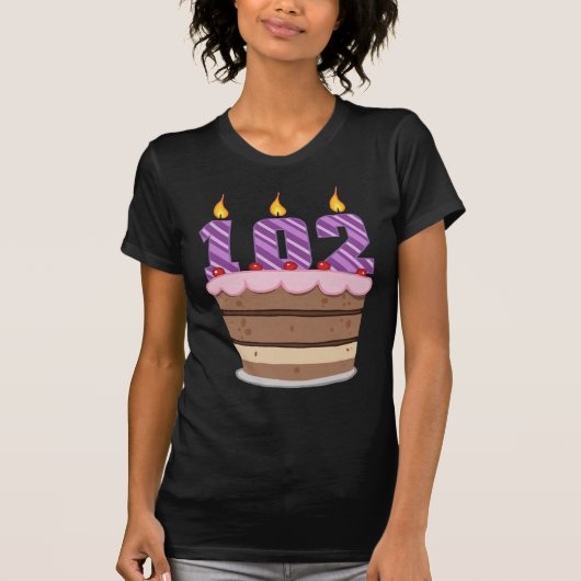 102歳のお誕生日ケーキ Tシャツ (正面)