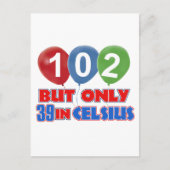 102歳の誕生日デザイン ポストカード (正面)