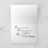 102歳の誕生日プレゼントおよびユリ カード (内部)