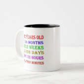 102番目の誕生日のマイルストーン ツートーンマグカップ (正面左)