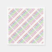 102番目の誕生日マイルストーン スタンダードカクテルナプキン (正面)