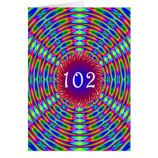 102番目の誕生日抽象芸術トリップ(幻覚体験)のような渦巻き (正面)