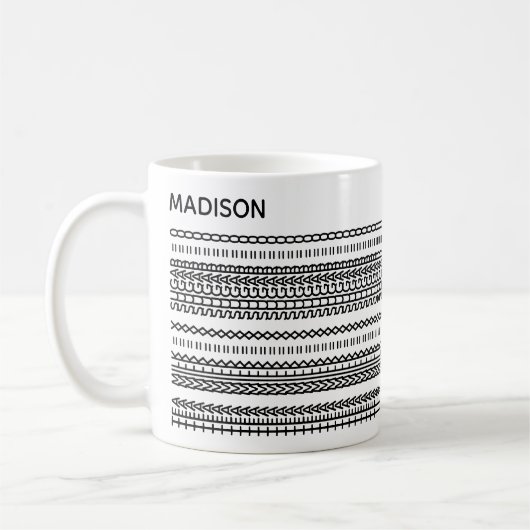 102B モダン紅茶の隠しメッセージ ネーム コーヒーマグカップ (左)