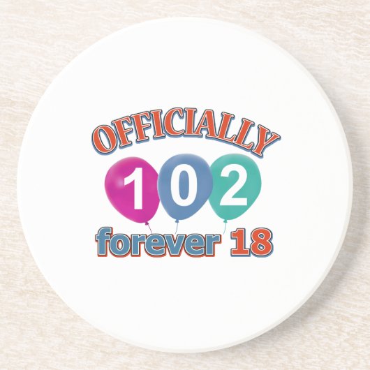 102nd誕生日のデザイン コースター (正面)