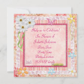 102nd誕生日パーティースクラップブック作りスタイル 招待状 (裏面)