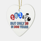 102th歳のデザイン セラミックオーナメント (左)