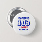 103の誕生日のデザイン 缶バッジ (正面&裏面)