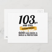 103年と誕生日を数える ポストカード (正面/裏面)