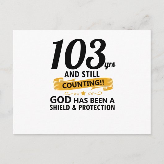 103年と誕生日を数える ポストカード (正面)