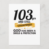103年と誕生日を数える ポストカード (正面)