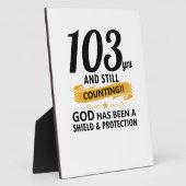 103年今も誕生日を数える フォトプラーク (側面)