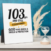 103年今も誕生日を数える フォトプラーク (側面)