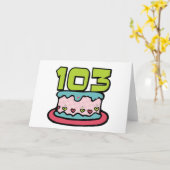 103歳お誕生日ケーキ カード (黄色い花)