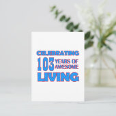 103歳の誕生日デザイン ポストカード (スタンド正面)