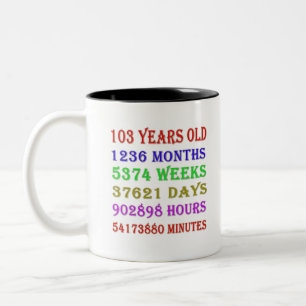 103番目の誕生日のマイルストーン ツートーンマグカップ