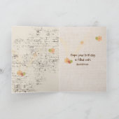 103誕生日ひまわりブーケオンブリック カード (内部)