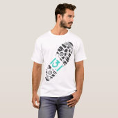 1030-131-Half-Marathon-Runner-Footprint-24961134-1 Tシャツ (正面フル)