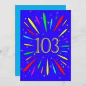 103rd誕生日パーティーの招待状の爆発 招待状 (正面/裏面)