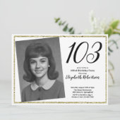 103rd Custom Photo White and Gold  招待状 (スタンド正面)