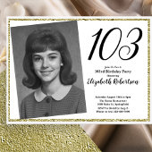 103rd Custom Photo White and Gold 招待状