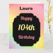 104かわいらしパーソナライズされた誕生日 カード (黄色い花)