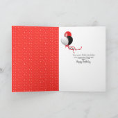 104よくはしゃぐ歳の誕生日カード用のタビー猫 カード (内部)