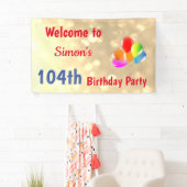 104カラフルパーソナライズされた誕生日 横断幕 (インサイチュ)