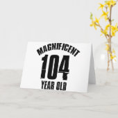 104歳の誕生日のデザインを向くこと カード (黄色い花)