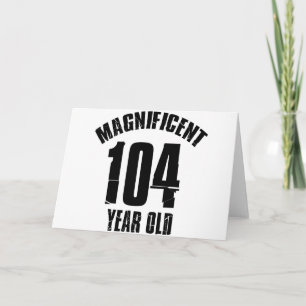 104歳の誕生日のデザインを向くこと カード