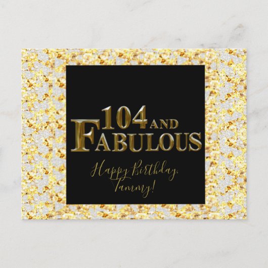 104歳の誕生日 ポストカード (正面)