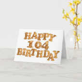 104番目の誕生日カード（Cookie愛好家の場合） カード (黄色い花)