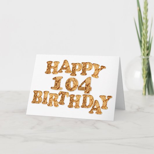 104番目の誕生日カード（Cookie愛好家の場合） カード (正面)