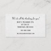 1040年所得税型枠インクペン 名刺 (裏面)