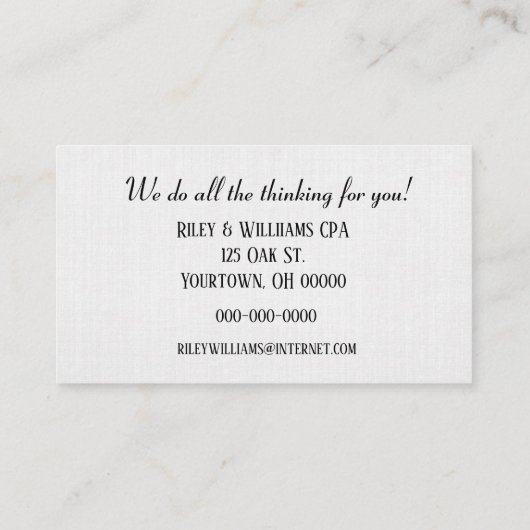 1040年所得税型枠インクペン 名刺 (裏面)