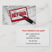 1040税型枠の払戻切手 名刺 (正面/裏面)