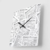 1040 2020年の税金型枠 スクエア壁時計 (傾斜)