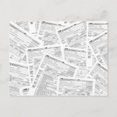 1040 2020年の税金型枠 ポストカード (正面)