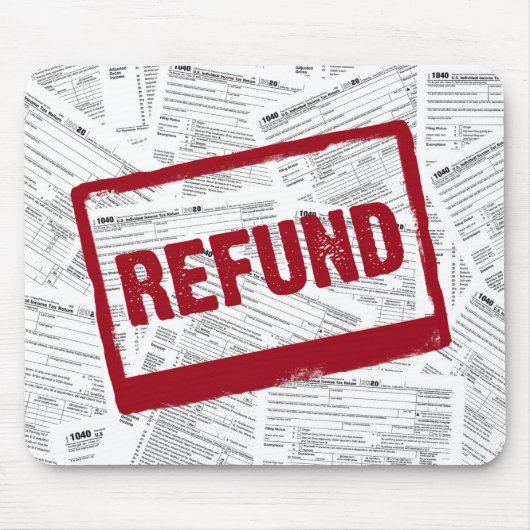 1040 2020年の税金型枠 マウスパッド (正面)