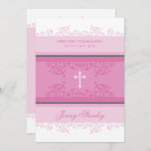 104 Gina :: COMMUNION招待状:: curls 2P 招待状 (正面/裏面)