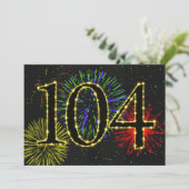 104thの誕生日パーティーの招待 招待状 (スタンド正面)