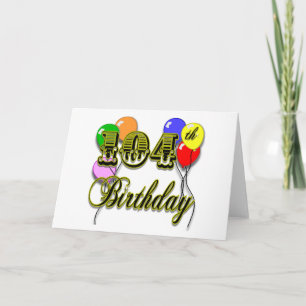 104th気球との誕生日 カード