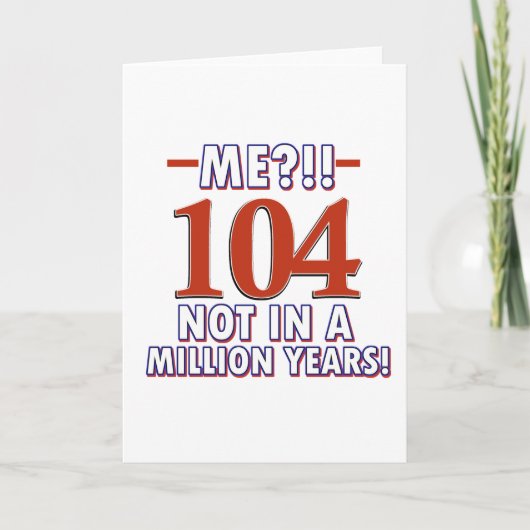 104th誕生日のデザイン カード (正面)