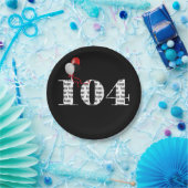 104th誕生日パーティー風船 ペーパープレート (パーティー)