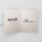 104th alstromeriaユリの花が付いているバースデー・カード カード (内部)