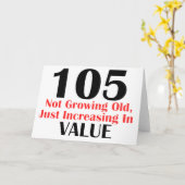 105クール歳の誕生日デザイン カード (黄色い花)