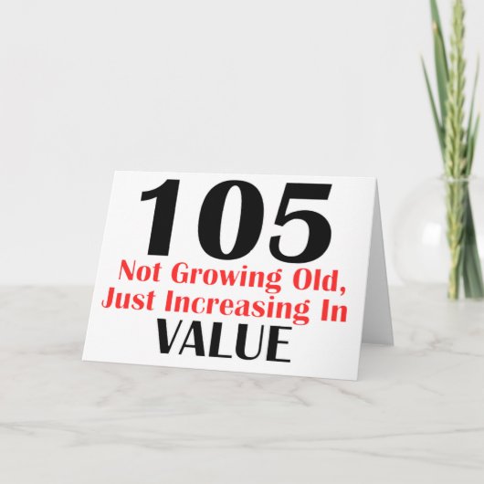 105クール歳の誕生日デザイン カード (正面)
