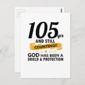 105年と誕生日を数える ポストカード (正面/裏面)